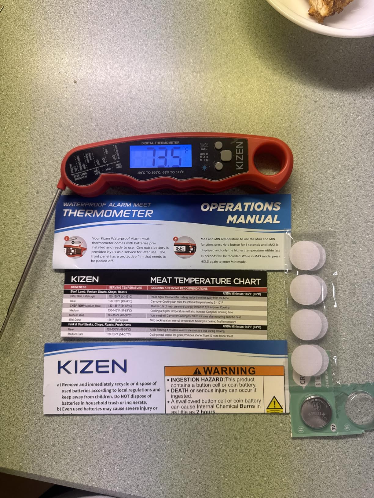 KIZEN thermometer customer review screenshot 1